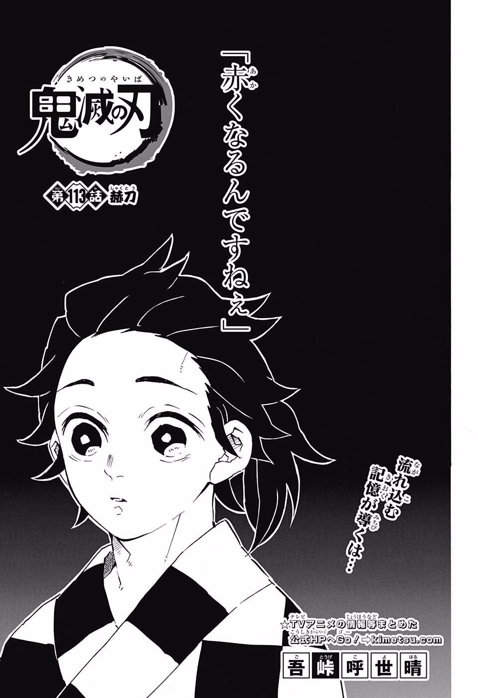 KIMETSU NO YAIBA - RAW Chapter 113 page 1 - nihonkuni.com
