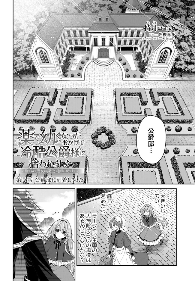 KUSURI DE OSANAKU NATTA OKAGE DE REIKOKU KOUSHAKU-SAMA NI HIROWAREMASHITA - SUTERARE SEIJO WA RENKINJUTSUSHI NI MODORIMASU Chap 5.1 - Pic 2