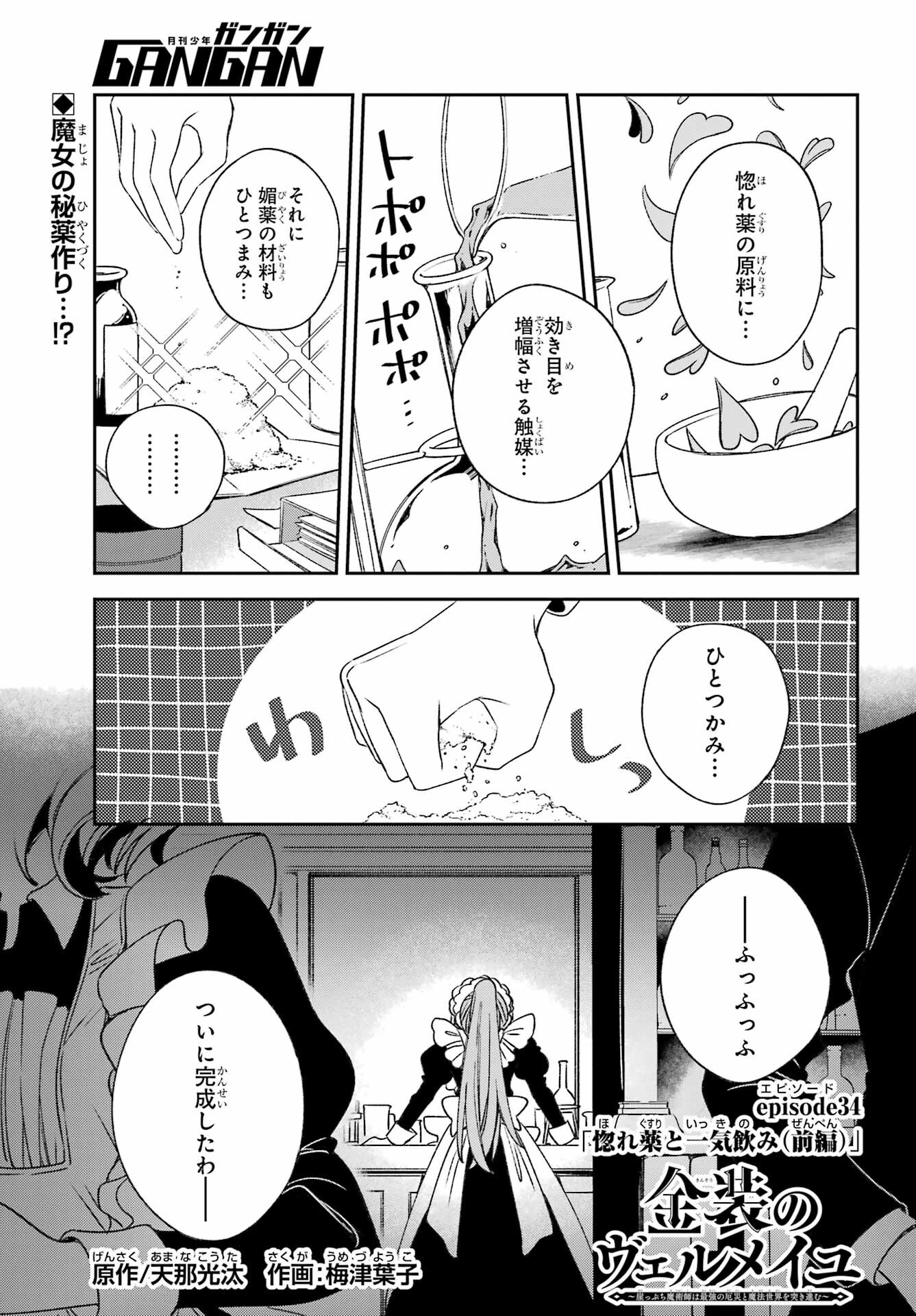 KINSOU NO VERMEIL ~GAKEPPUCHI MAJUTSHI WA SAIKYOU NO YAKUSAI TO MAHOU SEKAI WO TSUKISUSUMU~ Chap 34.1 - Pic 1