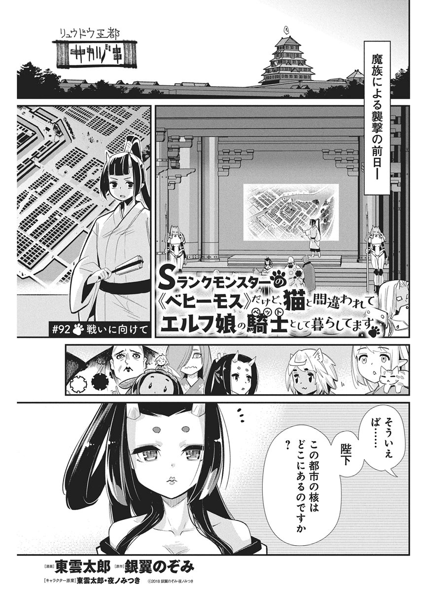 I AM BEHEMOTH OF THE S RANK MONSTER BUT I AM MISTAKEN AS A CAT AND I LIVE AS A PET OF ELF GIRL - RAW Chap 92 - Pic 1