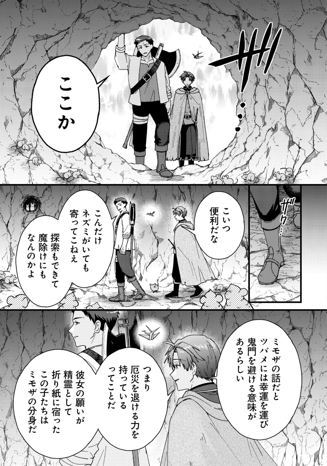 ORIGAMI SHOKUNIN MIMOSA NO NIKKICHOU: BYOUJAKU DATTA WATASHI WA ISEKAI NI TENSEI SHITE KENKOU NA KARADA WO TE NI IRETA NODE, ZENSE DE DEKINAKATTA ONGAESHI NO TABI NI DERU Chap 8 - Pic 20